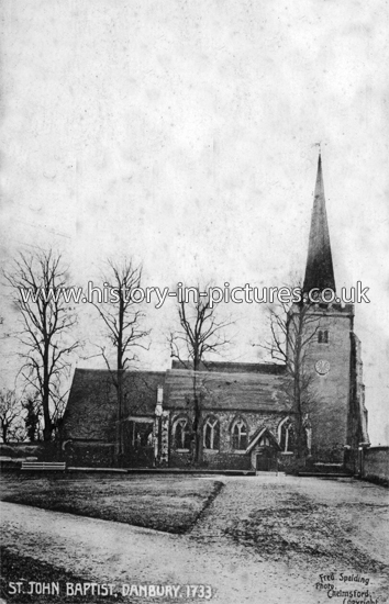 St John Baptist Church, Danbury, Essex. c.1915